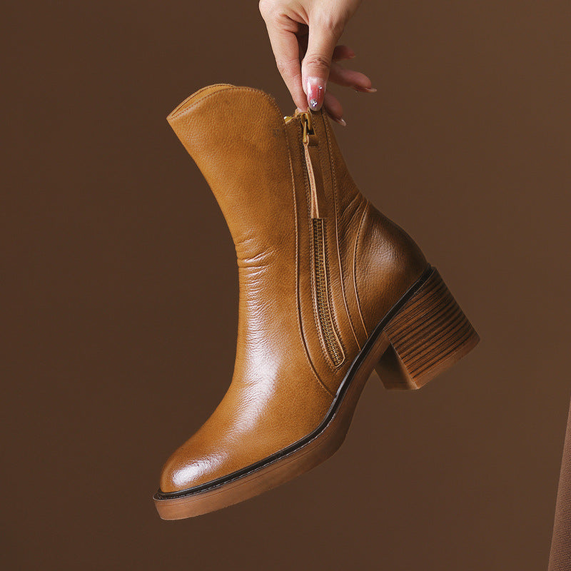 Kimo Women's Leather Ankle Boots