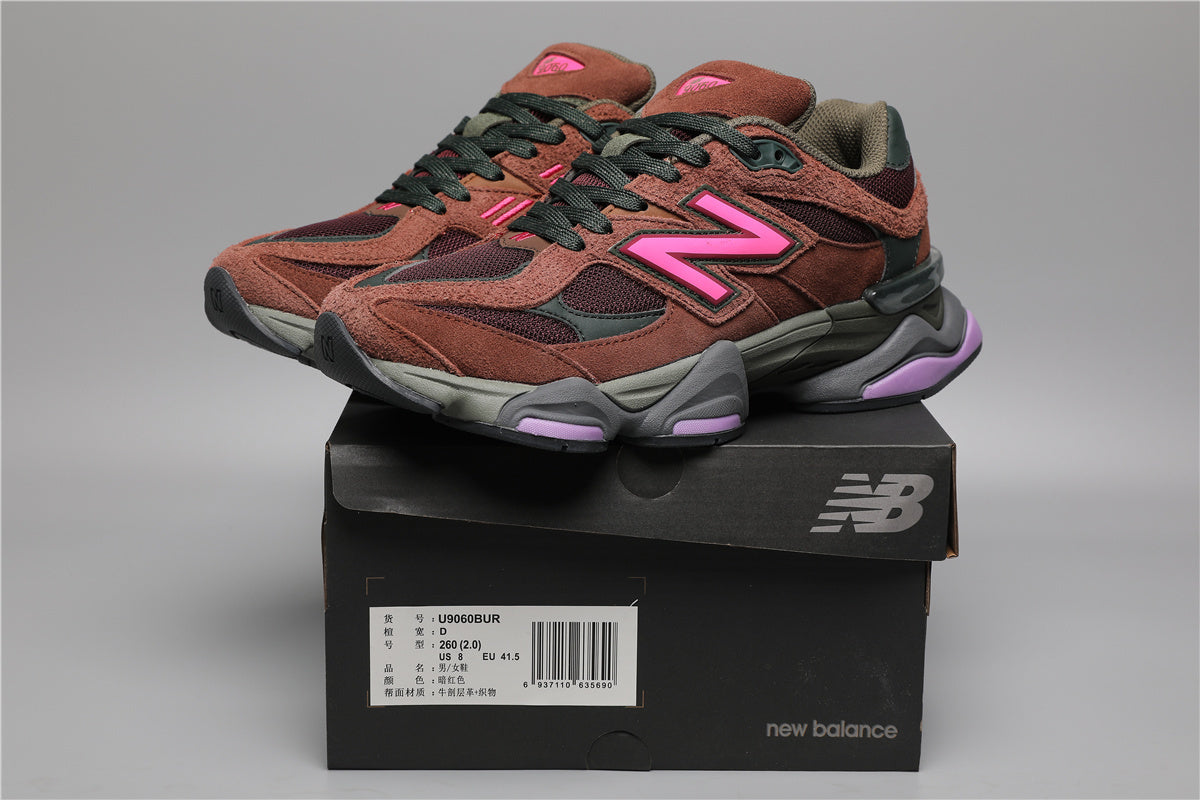 New Balance 9060 Unisex Sneakers Wine Red
