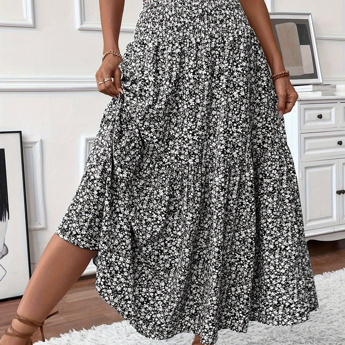 Elena Ditsy Floral Skirt