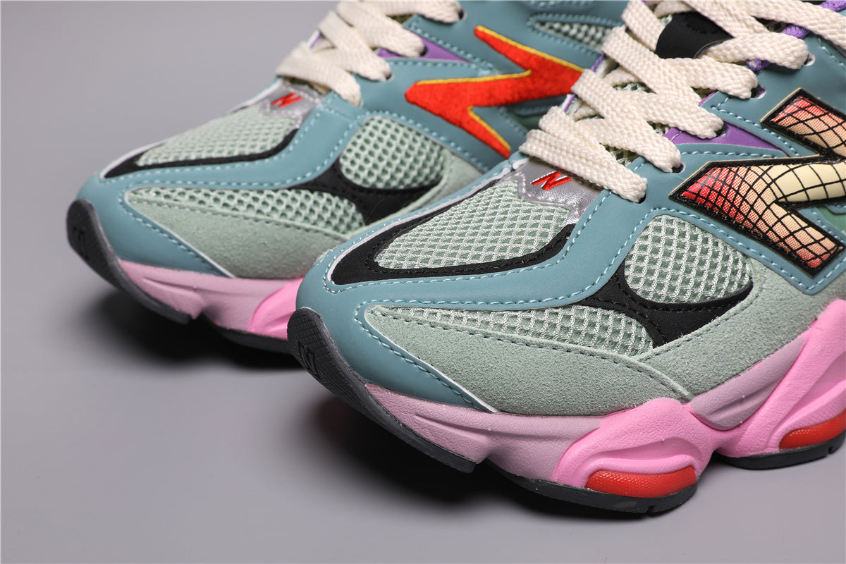New Balance 9060 Unisex Sneakers Green Pink