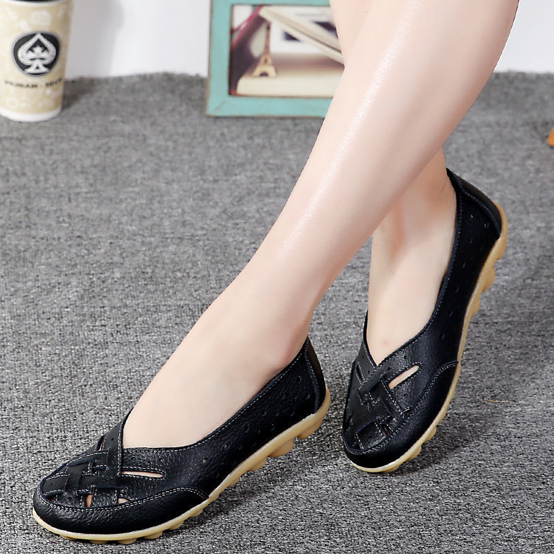 Women's Breathable Leather Loafers