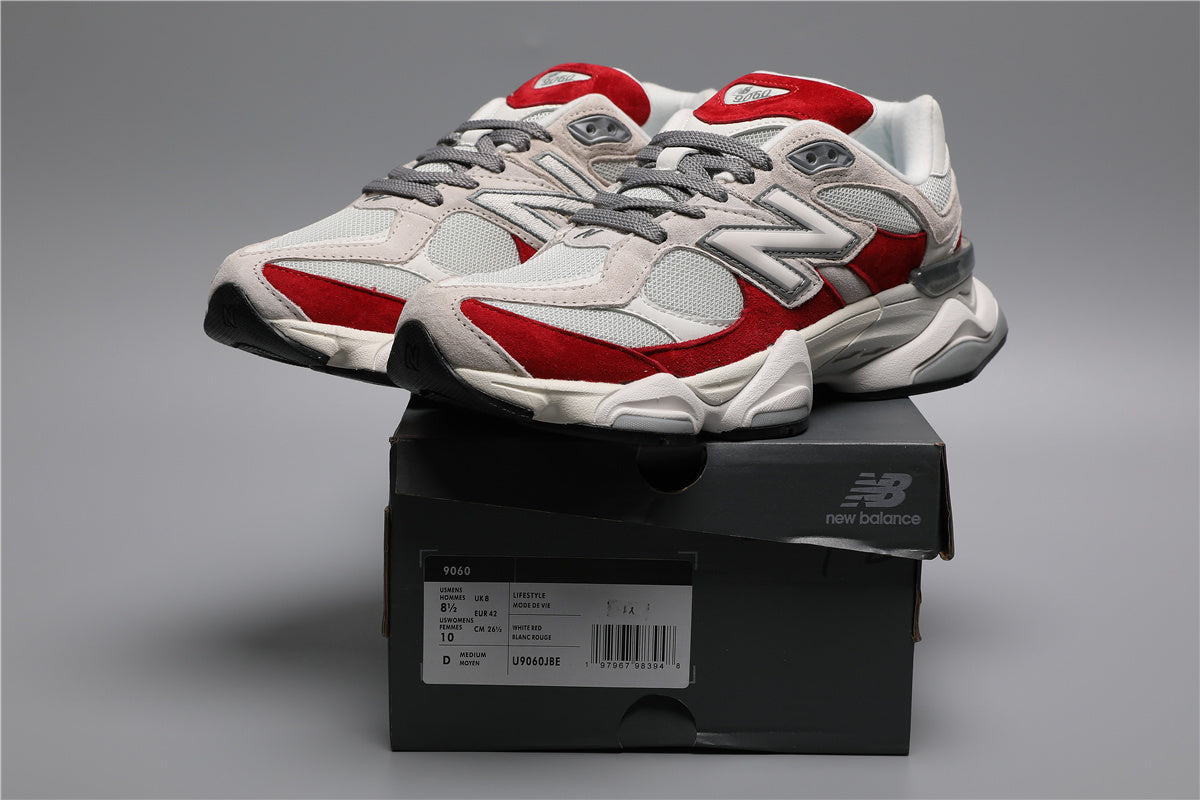 New Balance 9060 Unisex Sneakers White Red