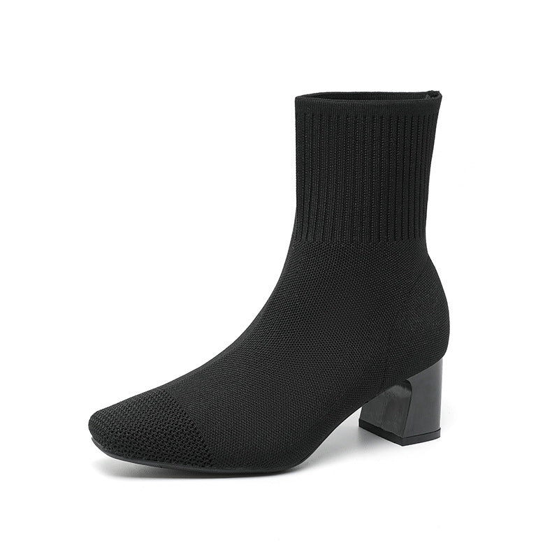Balerria Fsser Women's Knit Ankle Boots