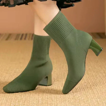Balerria Fsser Women's Knit Ankle Boots
