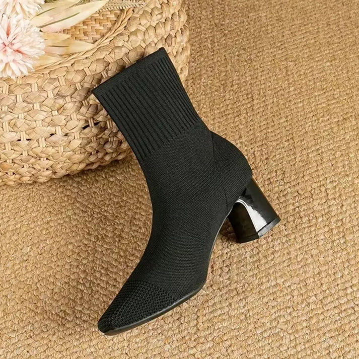 Balerria Fsser Women's Knit Ankle Boots