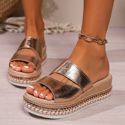 Oria Paris Women's Sandals Sandales d'Or Champagne