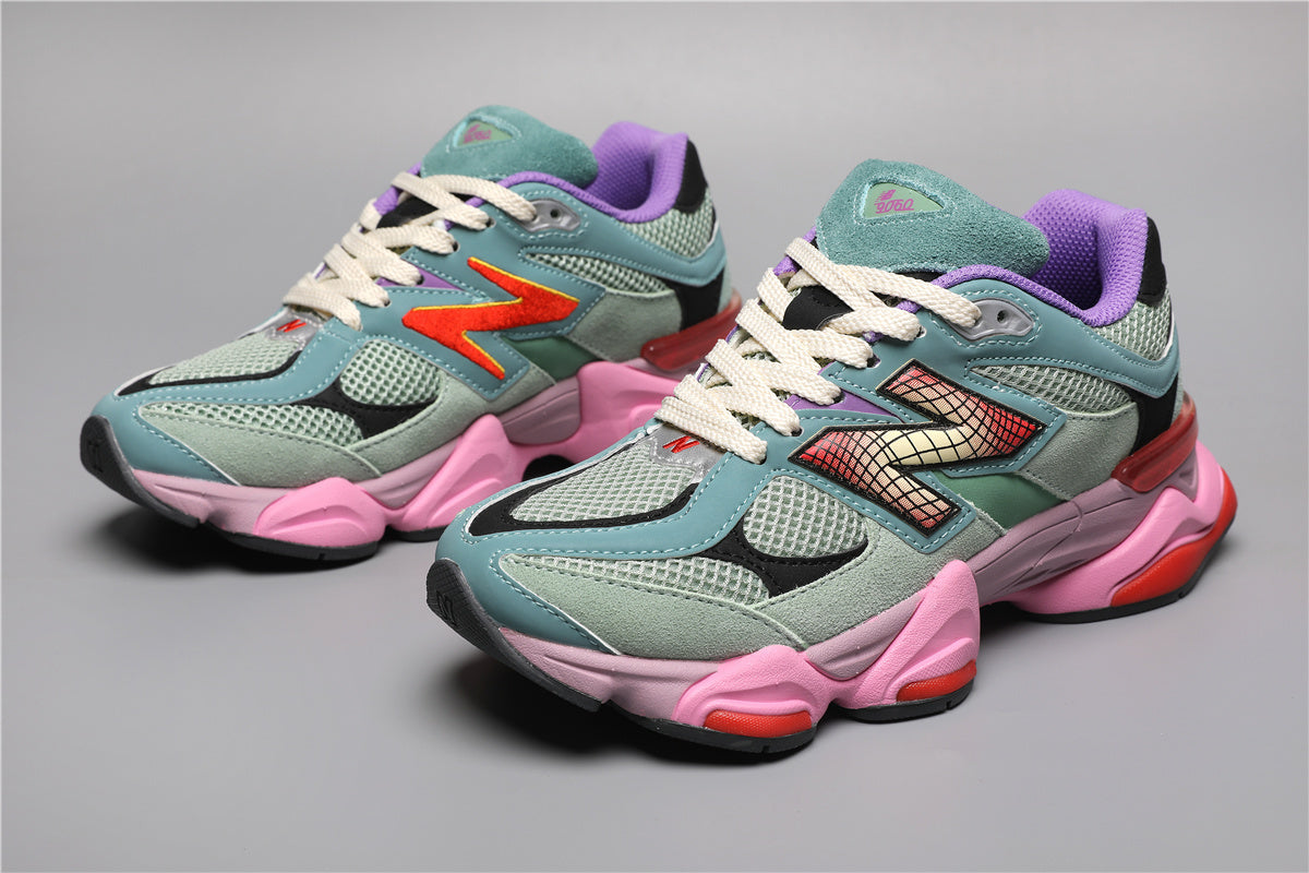 New Balance 9060 Unisex Sneakers Green Pink