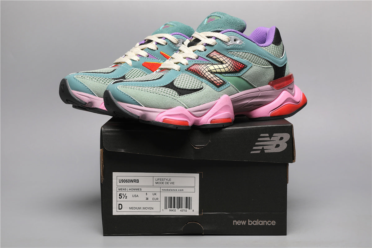 New Balance 9060 Unisex Sneakers Green Pink